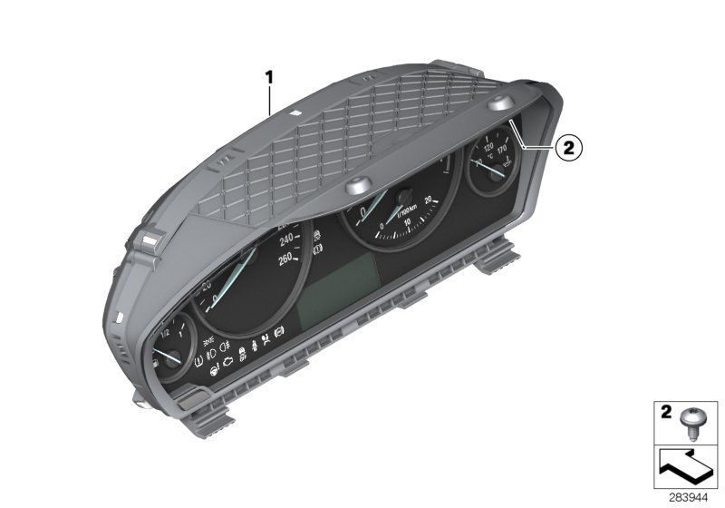 комбинация приборов для BMW F34N 318d B47 (схема запчастей)