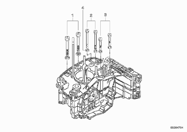 Резьбовое соединение картера двигателя П для BMW R21A R 1150 GS Adv. 01 (0441,0492) 0 (схема запчастей)
