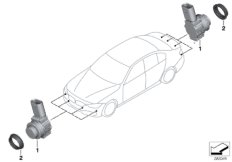 Ультразвуковой датчик для BMW F33 420i N20 (схема запасных частей)