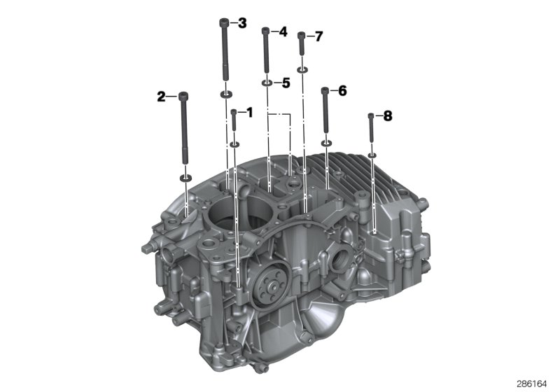 Резьбовое соединение картера двигателя П для BMW K29 HP2 Sport (0458, 0468) 0 (схема запчастей)