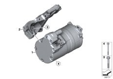 Электрический компрессор кондиционера для BMW F30 Hybrid 3 N55 (схема запасных частей)
