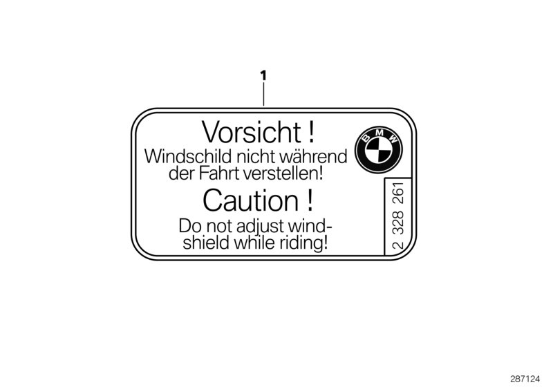 Шильдик с инструкц.по регулировке для BMW 259T R 1100 RT 96 (0413,0418) 0 (схема запчастей)