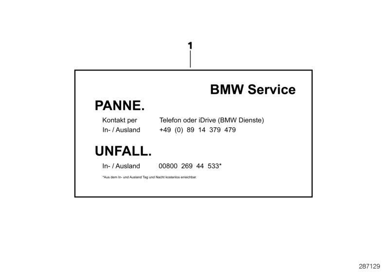 Предупреждающая табличка для BMW 259E R 850 GS 95 (0403) 0 (схема запчастей)