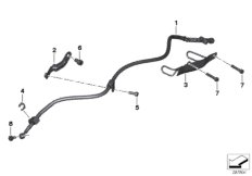 Тросовый привод стояночного тормоза для BMW K19 C 650 GT 16 (0C05, 0C15) 0 (схема запасных частей)