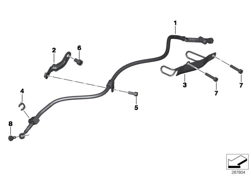 Тросовый привод стояночного тормоза для BMW K19 C 650 GT 16 (0C05, 0C15) 0 (схема запчастей)