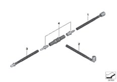 Ремонтные элементы шлангопроводов для MINI F54 Cooper SD B47 (схема запасных частей)