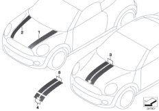 Декоративная полоса для MINI R56N Cooper S N18 (схема запасных частей)