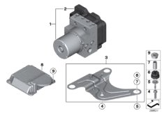 Гидроагрегат DSC/ЭБУ/кронштейн для ROLLS-ROYCE RR4 Ghost N74R (схема запасных частей)