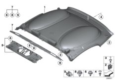 Потолок для BMW R58 Cooper N16 (схема запасных частей)