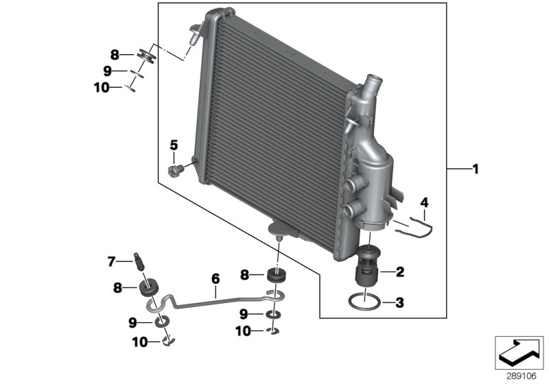Радиатор охлаждающей жидкости для MOTO K19 C 650 GT 16 (0C05, 0C15) 0 (схема запчастей)