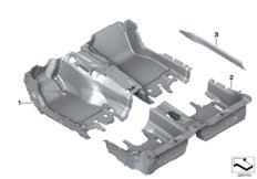 Индивид.облицовочные панели днища для BMW F06 M6 S63N (схема запасных частей)