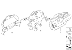 комбинация приборов для BMW K15 G 650 Xcountry 07 (0164,0194) 0 (схема запасных частей)