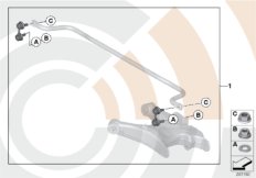 Ремкомплект стойки штанги стабилизатора для BMW E53 X5 3.0d M57 (схема запасных частей)
