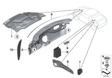 Изоляция для BMW R58 Cooper N16 (схема запасных частей)