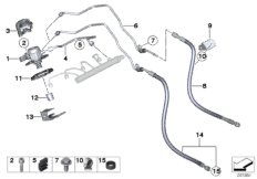 Насос высокого давления/трубопроводы для BMW F30 328iX N20 (схема запасных частей)