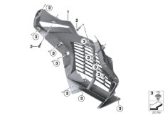 Щиток радиатора пластик для MOTO K18 C 600 Sport (0131, 0132) 0 (схема запасных частей)