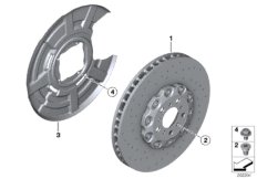 Тормозной диск переднего колеса с отв. для BMW F06 M6 S63N (схема запасных частей)