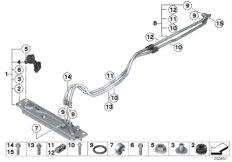 Теплообменник/трубопровод радиатора КПП для BMW F16 X6 35iX N55 (схема запасных частей)