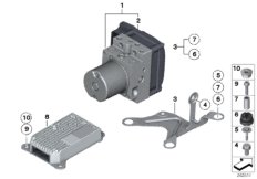 Гидроагрегат DSC/ЭБУ/кронштейн для BMW F11 520i N20 (схема запасных частей)