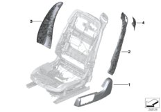 Накладки сиденья Individual Пд для BMW F12 640dX N57Z (схема запасных частей)