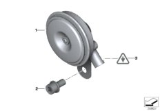 Звуковой сигнал для BMW K72 F 800 GS 17 (0B07, 0B17) 0 (схема запасных частей)