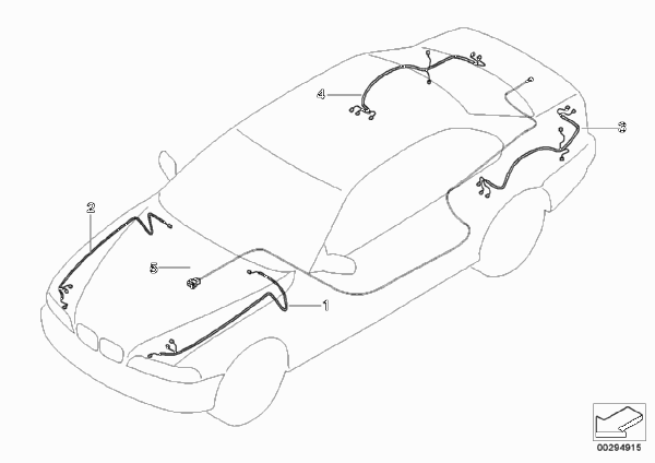Ремонтный провод основн.жгута проводов для BMW E63 M6 S85 (схема запчастей)
