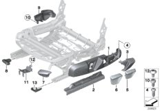 Сиденье Пд накладки сиденья для BMW F21N 118dX B47 (схема запасных частей)
