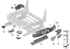 Сиденье Пд накладки сиденья для BMW F32 420dX B47 (схема запасных частей)