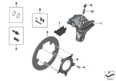 Тормозной механизм заднего колеса для MOTO K47 S 1000 R (0D02, 0D12) 0 (схема запасных частей)