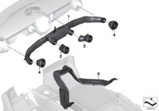 Воздуховод для BMW R56N Cooper N16 (схема запасных частей)