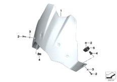 Ветрозащитный щиток / крепление для BMW K72 F 800 GS 13 (0B02, 0B12) 0 (схема запасных частей)
