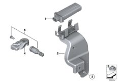 ЭБУ сист.контроля давления в шинах (RDC) для BMW R60 Cooper S N18 (схема запасных частей)
