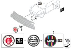 Эмблема - R5x для BMW R59 Coop.S JCW N14 (схема запасных частей)