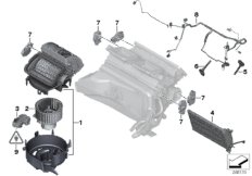 Электрические детали кондиционера для BMW F25 X3 18d B47 (схема запасных частей)
