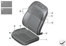 Инд.обивка сид.пов.комфорт.климат-кожа для BMW F11N 535iX N55 (схема запасных частей)