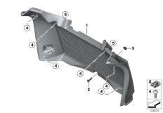 Щиток радиатора для BMW K72 F 800 GS 17 (0B07, 0B17) 0 (схема запасных частей)