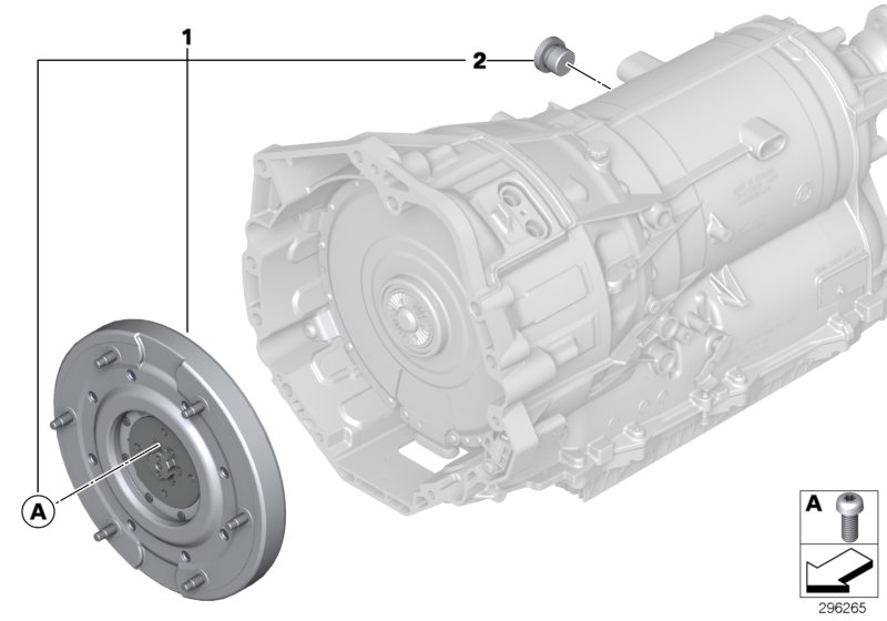 GA8P70H, гаситель крутильных колебаний для BMW F30 Hybrid 3 N55 (схема запчастей)