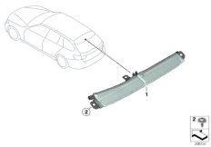 Третий фонарь стоп-сигнала для BMW F31N 330d N57N (схема запасных частей)