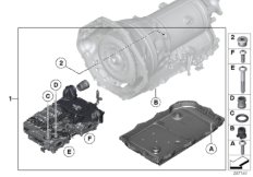 Мехатроник GA8HP45Z для BMW F11 530i N52N (схема запасных частей)