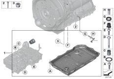 Селекторный вал GA8HP45Z для BMW F02N 740LiX N55 (схема запасных частей)