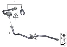 Клапан вентиляции топливного бака для BMW E93N 335i N55 (схема запасных частей)
