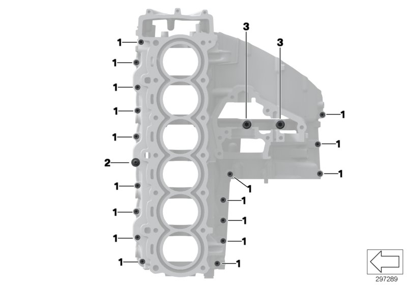 Привинч.картера двигателя верхняя часть для BMW K48 K 1600 GTL 17 (0F02, 0F12) 0 (схема запчастей)