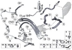 Трубопр.гидроус.рул.упр./Dynamic Drive для BMW F12 650i N63N (схема запасных частей)