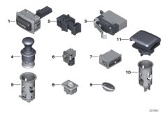 Различные переключатели/прикуриватель для BMW RR2 Drophead N73 (схема запасных частей)