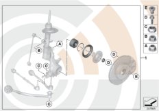 К-т подшипн.ступицы колеса Пд/ValueLine для BMW E53 X5 4.4i N62 (схема запасных частей)
