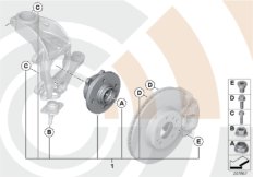 К-т подшипн.ступицы колеса Пд/ValueLine для BMW R53 Coop.S JCW GP W11 (схема запасных частей)