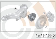 К-т подшипн.ступицы колеса Зд/Value Line для BMW R55N Coop.S JCW N18 (схема запасных частей)