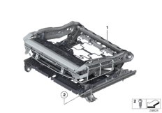 Каркас подушки переднего сиденья для BMW RR1N Phantom EWB N73 (схема запасных частей)