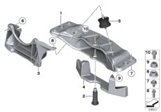 Крепление КПП для BMW RR1N Phantom N73 (схема запасных частей)
