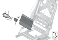 Поясничная опора переднего сиденья для ROLLS-ROYCE RR3N Coupé N73 (схема запасных частей)